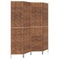 Preview: Paravent 4-tlg. Braun 163x180 cm Wasserhyazinthe