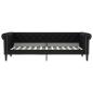 Preview: Tagesbett Schwarz 80x200 cm Kunstleder