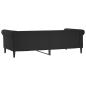 Preview: Tagesbett Schwarz 80x200 cm Kunstleder
