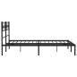 Preview: Bettgestell mit Kopfteil Metall Schwarz 120x190 cm