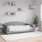 Preview: ARDEBO.de - Tagesbett Hellgrau 90x190 cm Stoff
