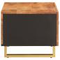 Preview: Couchtisch Braun und Schwarz 80x50x40 cm Massivholz Mango