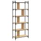 Preview: Bücherregal 6 Böden Sonoma-Eiche 76x32x192 cm Holzwerkstoff
