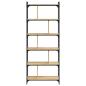 Preview: Bücherregal 6 Böden Sonoma-Eiche 76x32x192 cm Holzwerkstoff