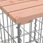 Preview: Gartenbank aus Gabionen 183x41x60,5 cm Massivholz Douglasie