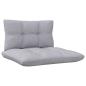 Preview: 5-tlg. Garten-Lounge-Set mit Grauen Kissen Kiefernholz