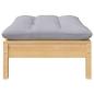 Preview: 9-tlg. Garten-Lounge-Set mit Grauen Kissen Kiefer Massivholz