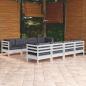 Preview: ARDEBO.de - 9-tlg. Garten-Lounge-Set mit Kissen Kiefer Massivholz
