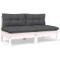 Preview: 9-tlg. Garten-Lounge-Set mit Kissen Kiefer Massivholz