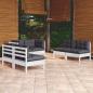 Preview: ARDEBO.de - 6-tlg. Garten-Lounge-Set mit Kissen Kiefer Massivholz