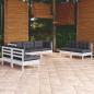Preview: ARDEBO.de - 7-tlg. Garten-Lounge-Set mit Kissen Kiefer Massivholz