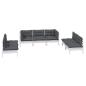 Preview: 7-tlg. Garten-Lounge-Set mit Kissen Kiefer Massivholz