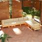 Preview: ARDEBO.de - 8-tlg. Garten-Lounge-Set mit Creme Kissen Massivholz Kiefer