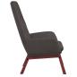 Preview: Relaxsessel mit Hocker Dunkelgrau Stoff