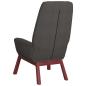 Preview: Relaxsessel mit Hocker Dunkelgrau Stoff