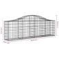 Preview: Gabionen mit Hochbogen 4 Stk. 200x30x60/80 cm Verzinktes Eisen