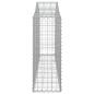 Preview: Gabionen mit Hochbogen 2 Stk. 200x30x80/100 cm Verzinktes Eisen