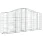 Preview: Gabionen mit Hochbogen 7 Stk. 200x30x80/100 cm Verzinktes Eisen