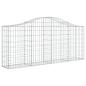 Preview: Gabionen mit Hochbogen 18 Stk. 200x30x80/100cm Verzinktes Eisen