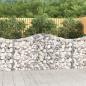 Preview: ARDEBO.de - Gabionen mit Hochbogen 7 Stk. 200x30x100/120cm Verzinktes Eisen