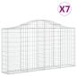 Preview: Gabionen mit Hochbogen 7 Stk. 200x30x100/120cm Verzinktes Eisen