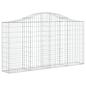 Preview: Gabionen mit Hochbogen 7 Stk. 200x30x100/120cm Verzinktes Eisen