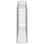 Preview: Gabionen mit Hochbogen 7 Stk. 200x30x100/120cm Verzinktes Eisen