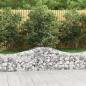 Preview: ARDEBO.de - Gabionen mit Hochbogen 4 Stk. 200x50x40/60 cm Verzinktes Eisen