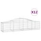 Preview: Gabionen mit Hochbogen 12 Stk. 200x50x40/60 cm Verzinktes Eisen