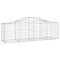 Preview: Gabionen mit Hochbogen 5 Stk. 200x50x60/80 cm Verzinktes Eisen