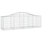Preview: Gabionen mit Hochbogen 12 Stk. 200x50x60/80 cm Verzinktes Eisen