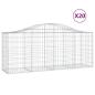 Preview: Gabionen mit Hochbogen 20 Stk. 200x50x80/100cm Verzinktes Eisen