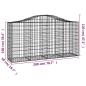 Preview: Gabionen mit Hochbogen 3 Stk. 200x50x100/120cm Verzinktes Eisen