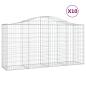 Preview: Gabionen mit Hochbogen 10 Stk 200x50x100/120cm Verzinktes Eisen