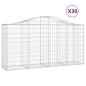 Preview: Gabionen mit Hochbogen 30 Stk 200x50x100/120cm Verzinktes Eisen