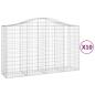 Preview: Gabionen mit Hochbogen 10Stk. 200x50x120/140cm Verzinktes Eisen