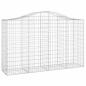 Preview: Gabionen mit Hochbogen 10Stk. 200x50x120/140cm Verzinktes Eisen