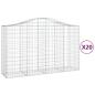 Preview: Gabionen mit Hochbogen 20Stk. 200x50x120/140cm Verzinktes Eisen