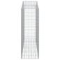 Preview: Gabionen mit Hochbogen 3 Stk. 200x50x140/160cm Verzinktes Eisen