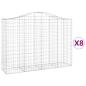 Preview: Gabionen mit Hochbogen 8 Stk. 200x50x140/160cm Verzinktes Eisen