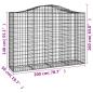 Preview: Gabionen mit Hochbogen 8 Stk. 200x50x140/160cm Verzinktes Eisen