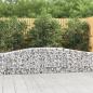 Preview: ARDEBO.de - Gabionen mit Hochbogen 2 Stk. 400x30x60/80 cm Verzinktes Eisen