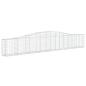 Preview: Gabionen mit Hochbogen 2 Stk. 400x30x60/80 cm Verzinktes Eisen