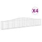 Preview: Gabionen mit Hochbogen 4 Stk. 400x30x60/80 cm Verzinktes Eisen