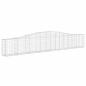 Preview: Gabionen mit Hochbogen 4 Stk. 400x30x60/80 cm Verzinktes Eisen
