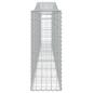 Preview: Gabionen mit Hochbogen 3 Stk. 400x30x80/100cm Verzinktes Eisen