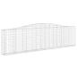 Preview: Gabionen mit Hochbogen 15Stk. 400x30x100/120cm Verzinktes Eisen