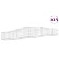 Preview: Gabionen mit Hochbogen 15 Stk. 400x50x40/60cm Verzinktes Eisen