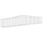 Preview: Gabionen mit Hochbogen 2 Stk. 400x50x60/80 cm Verzinktes Eisen