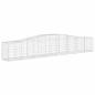 Preview: Gabionen mit Hochbogen 15 Stk. 400x50x60/80cm Verzinktes Eisen